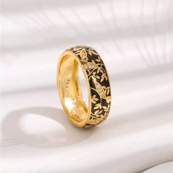 Boho Floral Ring S958 - Picture 2 of 5